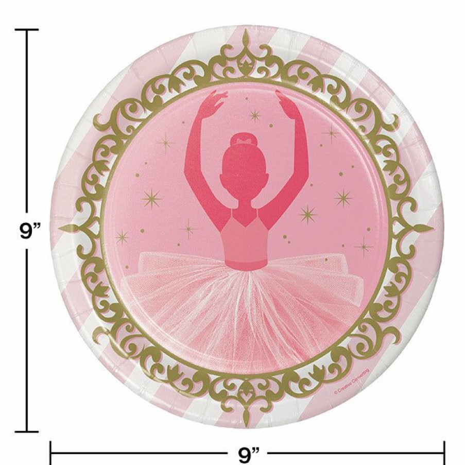 Birthdays * | Creative Converting Kids Birthday Party Themes Ballet Paper Plates, 8 Ct