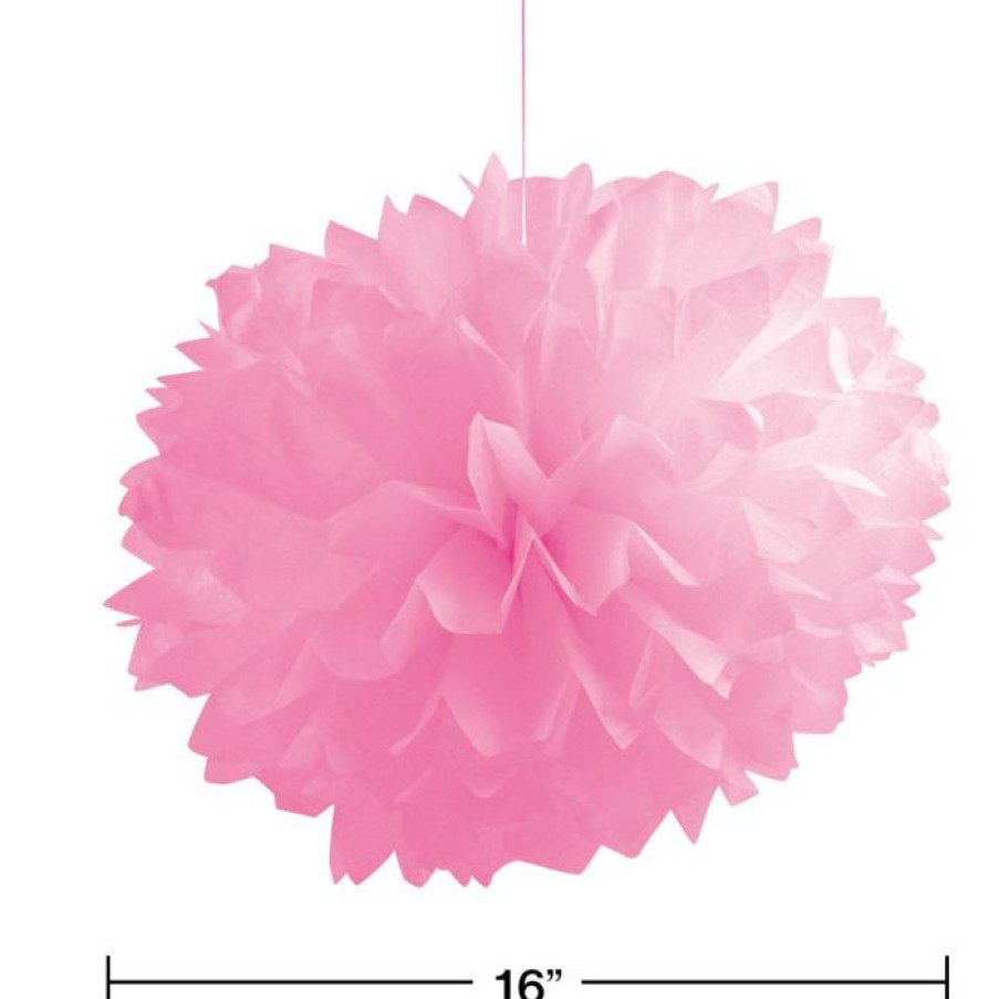 General Decorations * | Creative Converting Fluffy Tissue Balls, Candy Pink (36/Case) General Decorations