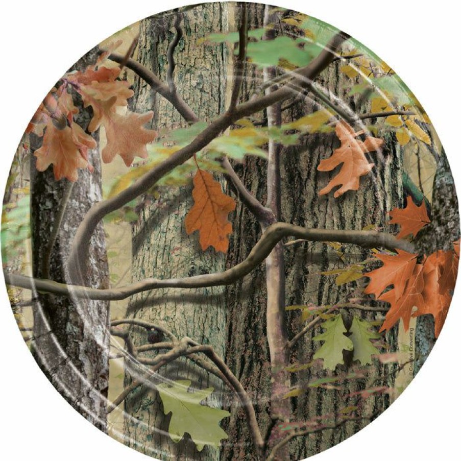 Birthdays * | Creative Converting Kids Birthday Party Themes Hunting Camo Paper Plates, 8 Ct