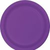 Solid Color Tableware * | Creative Converting Solid Color Tableware Amethyst Purple Plastic Dessert Plates, 20 Ct