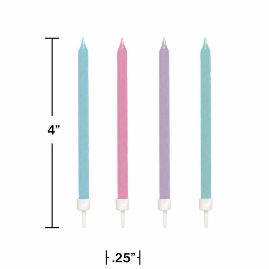 Birthdays * | Creative Converting Birthday Party Candles Pastel Candles, 12 Ct