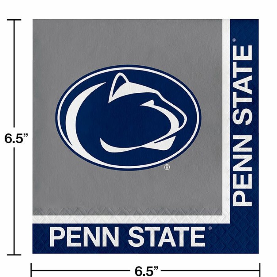 Sports * | Creative Converting Penn State University Napkins, 20 Ct Ncaa College Themed Party Decorations