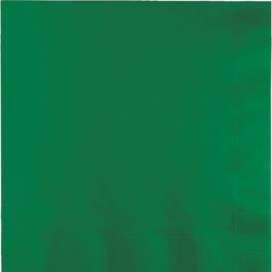 Solid Color Tableware * | Creative Converting Emerald Green Luncheon Napkin 3Ply, 50 Ct