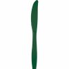 Solid Color Tableware * | Creative Converting Hunter Green Plastic Knives, 24 Ct Solid Color Tableware