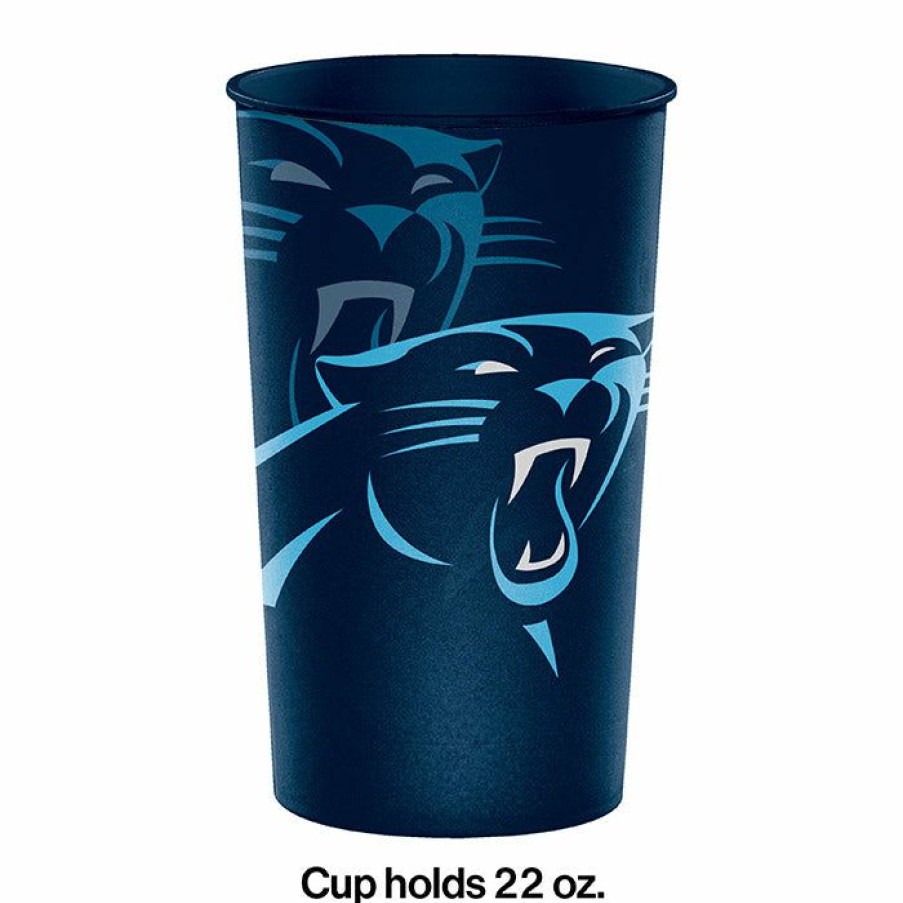 Sports * | Creative Converting Nfl And Football Party Supplies Carolina Panthers Plastic Cup, 22 Oz