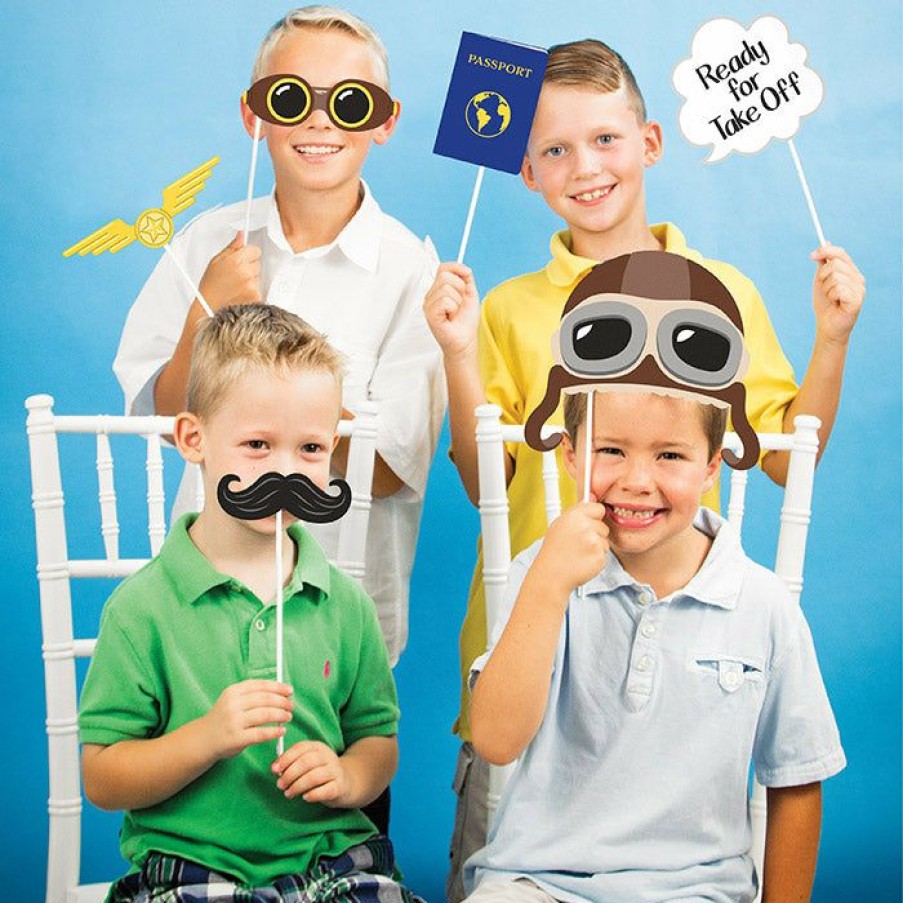 Birthdays * | Creative Converting Kids Birthday Party Themes Lil' Flyer Airplane Photo Booth Prop (Case Pack Of 60)