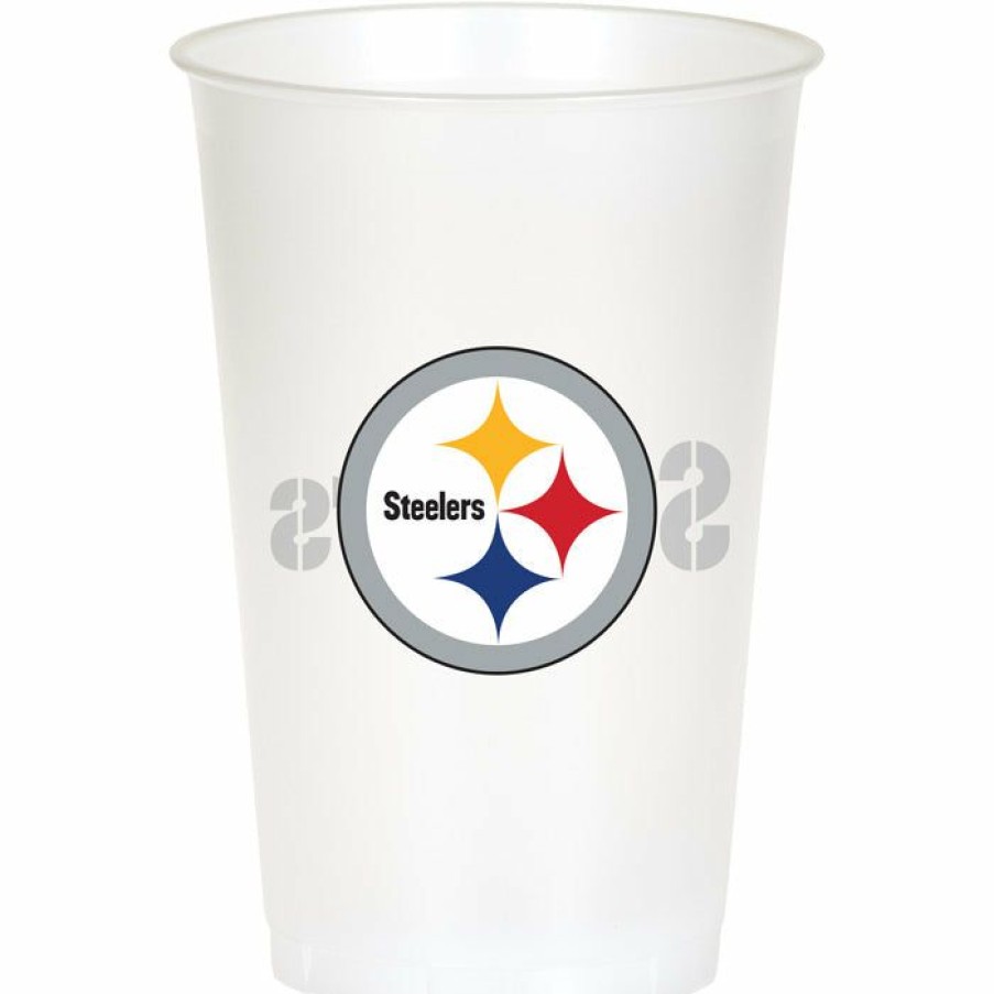 Sports * | Creative Converting Nfl And Football Party Supplies Pittsburgh Steelers Plastic Cup, 20Oz, 8 Ct