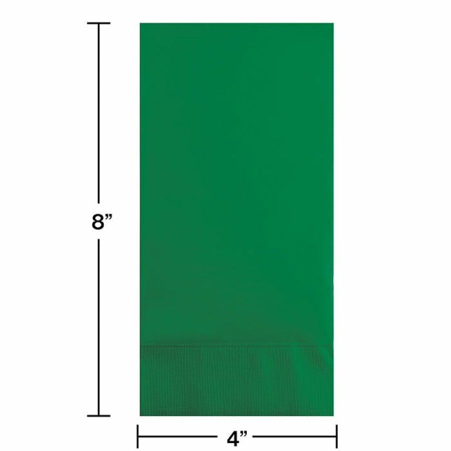 Solid Color Tableware * | Creative Converting Emerald Green Guest Towel, 3 Ply, 16 Ct