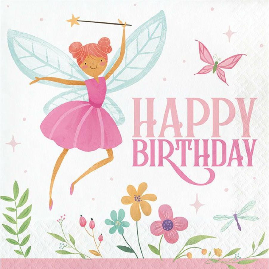 Birthdays * | Creative Converting Kids Birthday Party Themes Fairy Forest Luncheon Napkin 16Ct