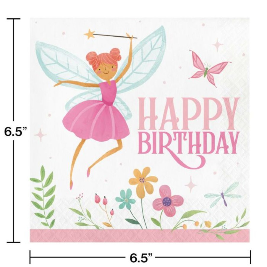 Birthdays * | Creative Converting Kids Birthday Party Themes Fairy Forest Luncheon Napkin 16Ct