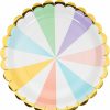 Themed Tableware * | Creative Converting Pastel Celebrations Dinner Plate, Scallop Shaped, Foil 8Ct Themed Tableware