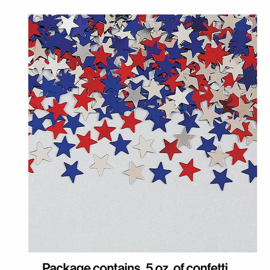 Holidays * | Creative Converting Patriotic Stars Confetti, 0.5 Oz Patriotic And 4Th Of July Party Decorations