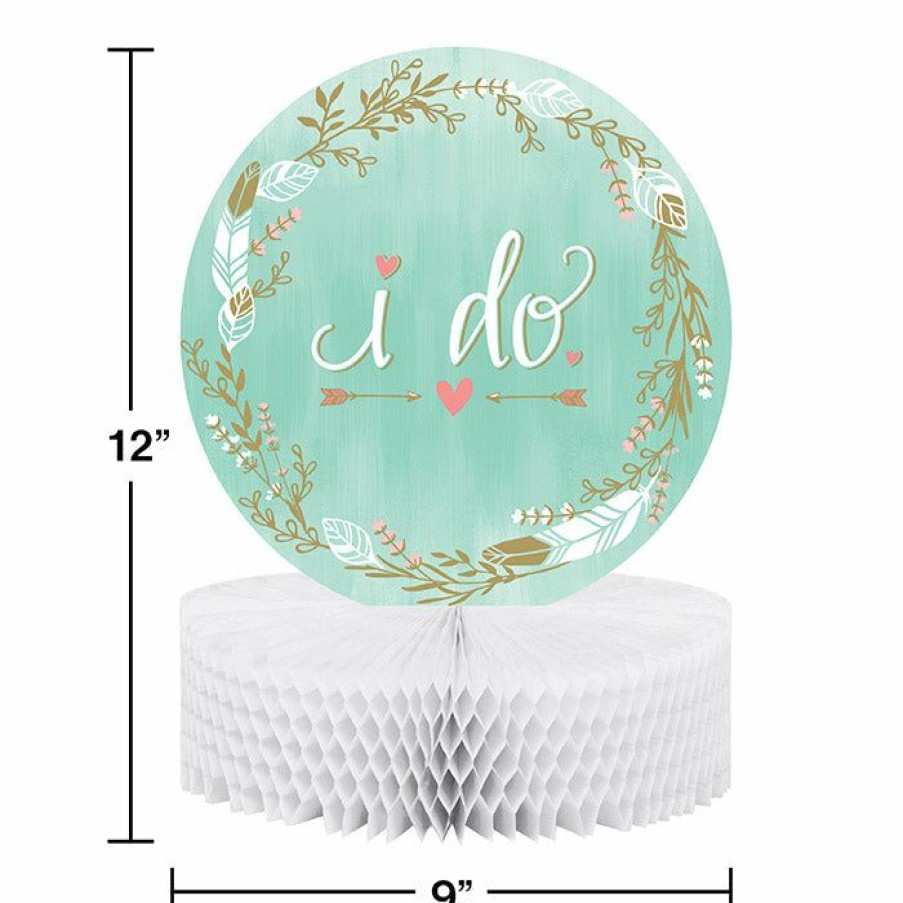 Bridal And Wedding * | Creative Converting Mint To Be Centerpiece Honeycomb (6/Case) Bridal And Wedding