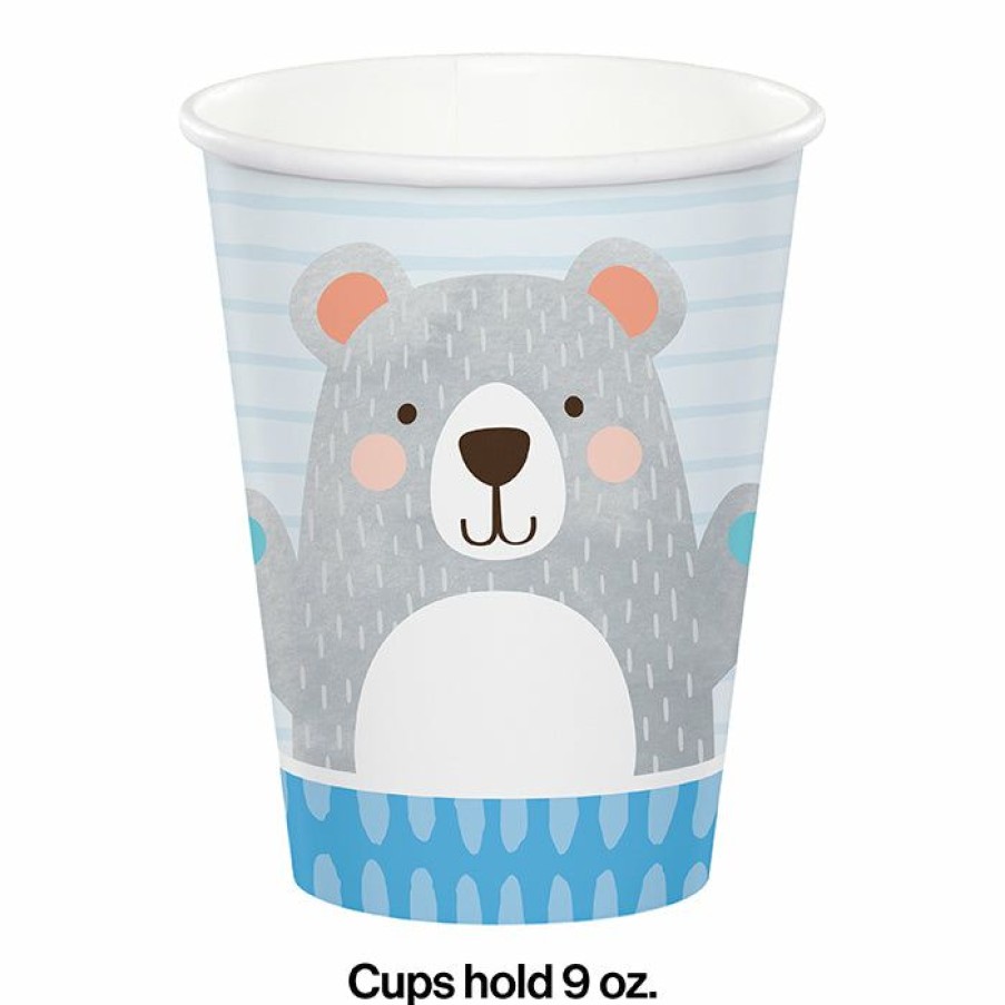 Birthdays * | Creative Converting 1St Birthday Party Themes Birthday Bear Hot/Cold Paper Cups 9 Oz., 8 Ct