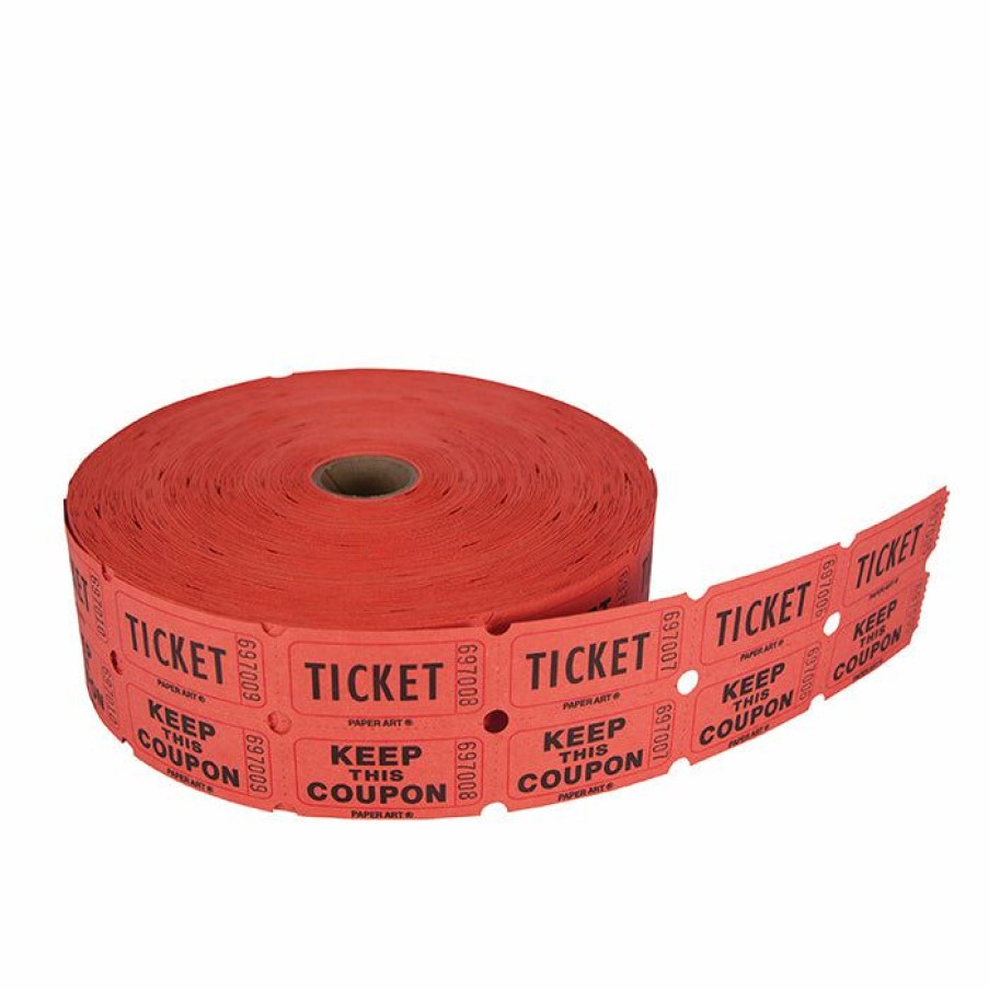 General Decorations * | Creative Converting General Decorations Red/Blue/Orange/Green 50/50 Ticket Roll