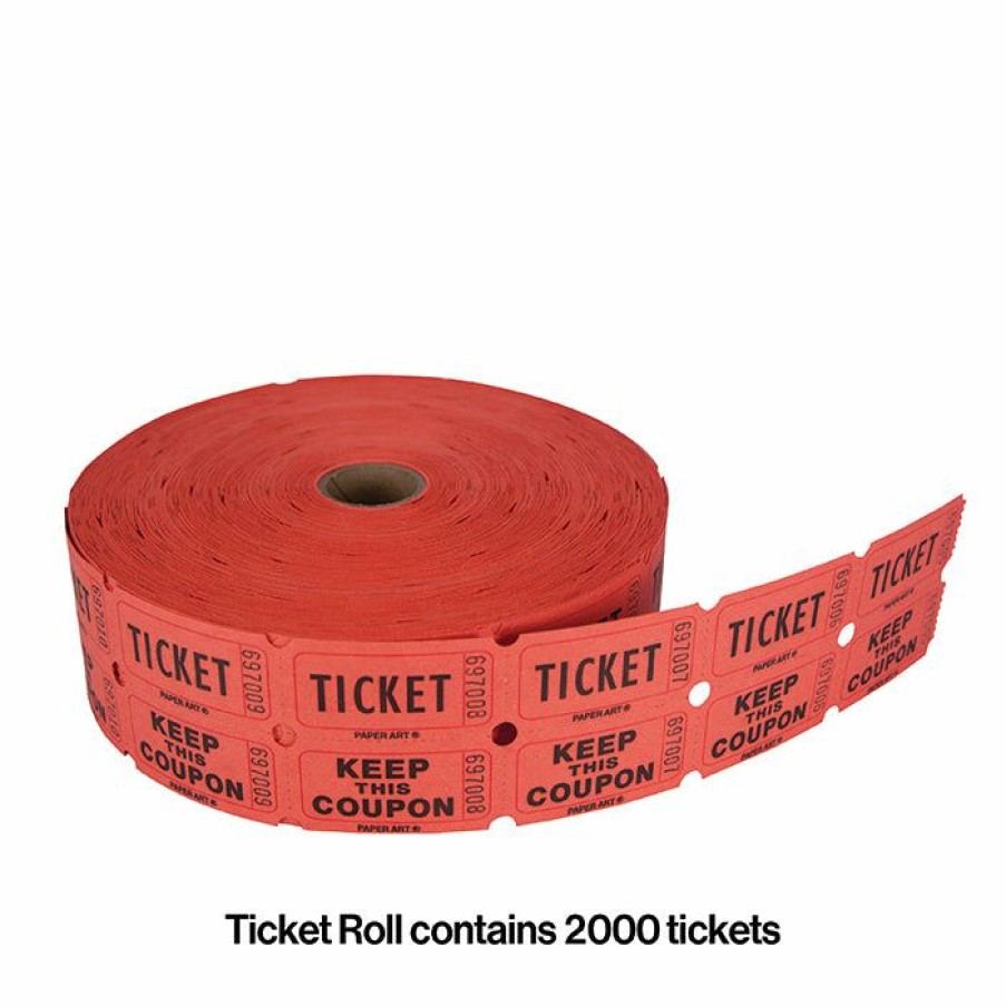 General Decorations * | Creative Converting General Decorations Red/Blue/Orange/Green 50/50 Ticket Roll