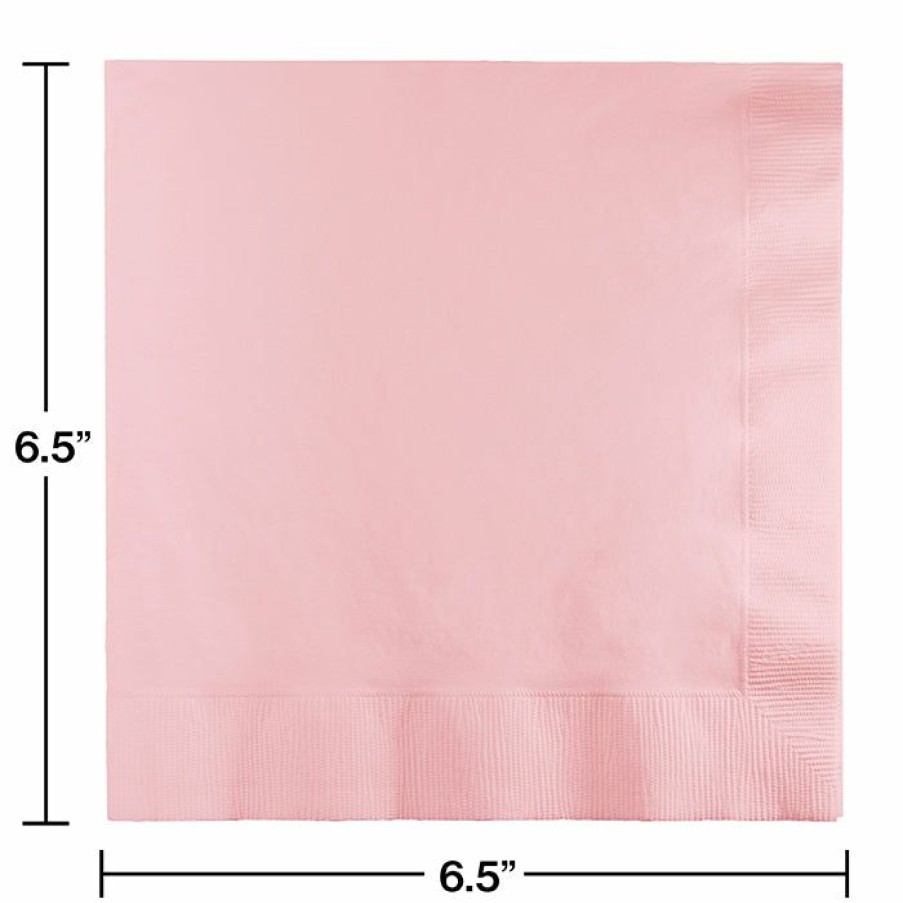 Solid Color Tableware * | Creative Converting Classic Pink Luncheon Napkin 2Ply, 50 Ct Solid Color Tableware