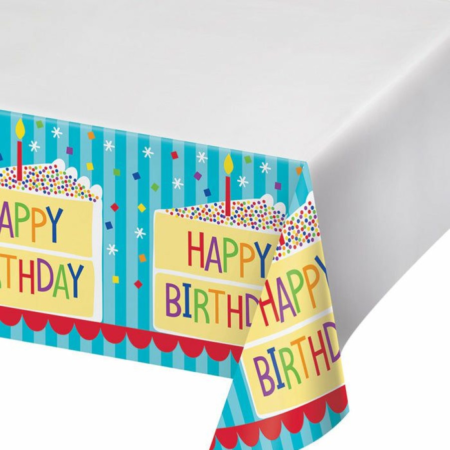 Birthdays * | Creative Converting Cake Birthday Plastic Tablecover 48 X 88