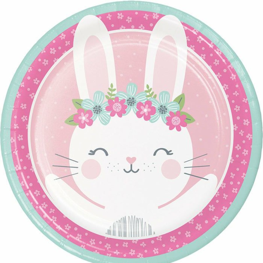 Birthdays * | Creative Converting Bunny Party Paper Plates, 8 Ct 1St Birthday Party Themes