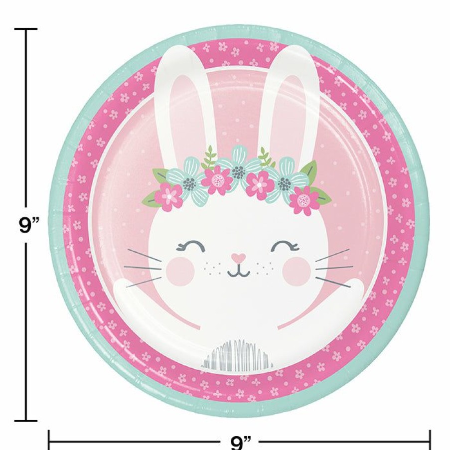 Birthdays * | Creative Converting Bunny Party Paper Plates, 8 Ct 1St Birthday Party Themes