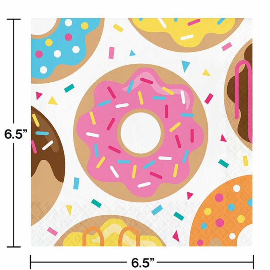 Birthdays * | Creative Converting Kids Birthday Party Themes Donut Time Napkins, 16 Ct