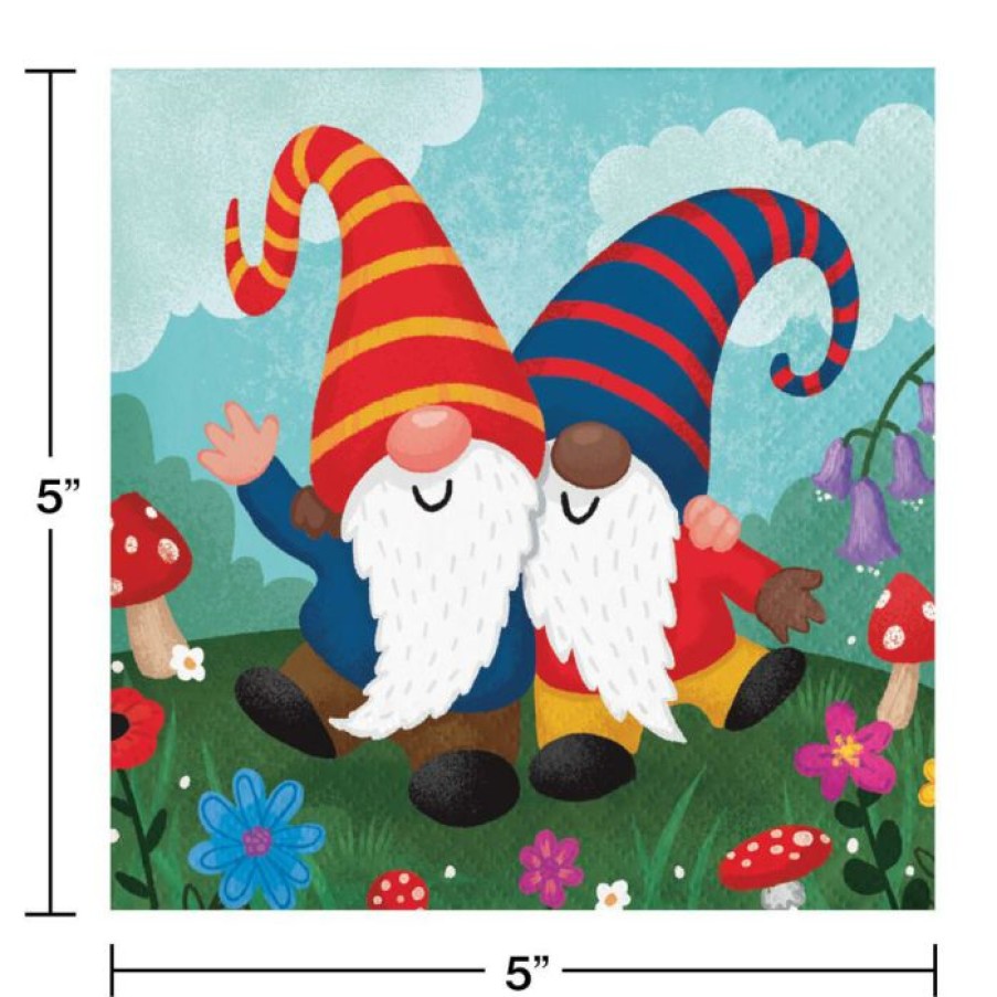 Birthdays * | Creative Converting Party Gnomes Beverage Napkin 16Ct