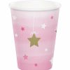 Birthdays * | Creative Converting One Little Star Girl Hot/Cold Paper Paper Cups 9 Oz., 8 Ct