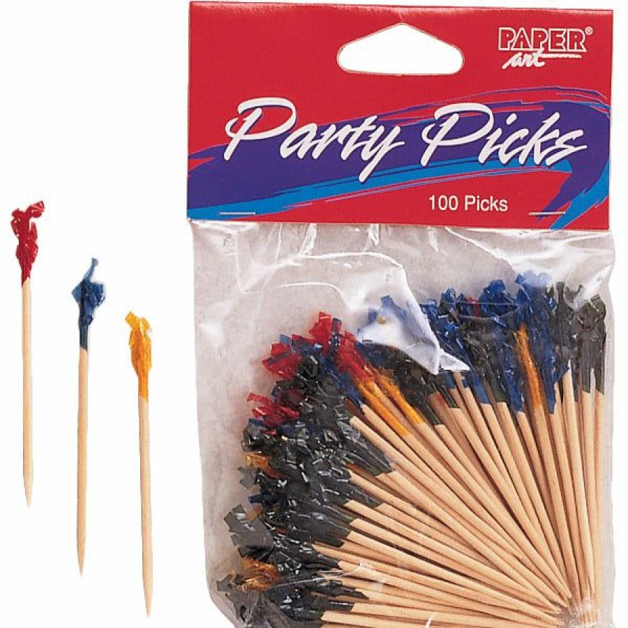 Holidays * | Creative Converting Wooden Picks Frill, 2.5 , 100 Ct New Year'S Eve Party Supplies