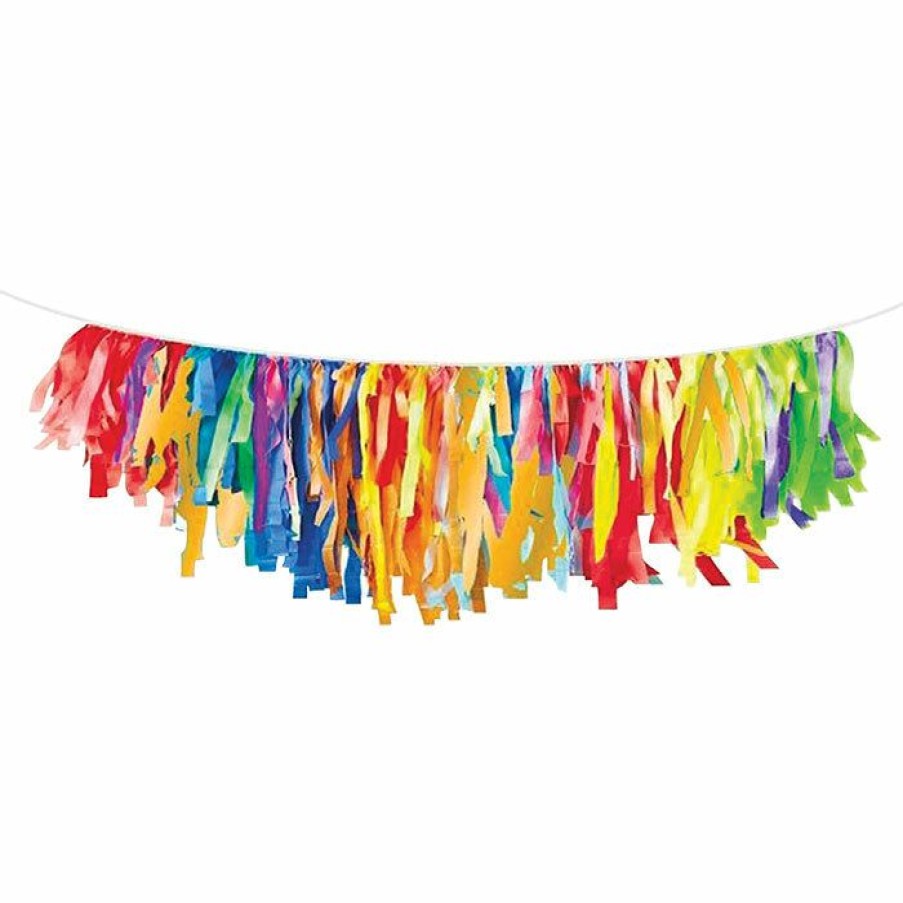 General Decorations * | Creative Converting Primary Colors Tissue Fringe Garland, 1Ct General Decorations