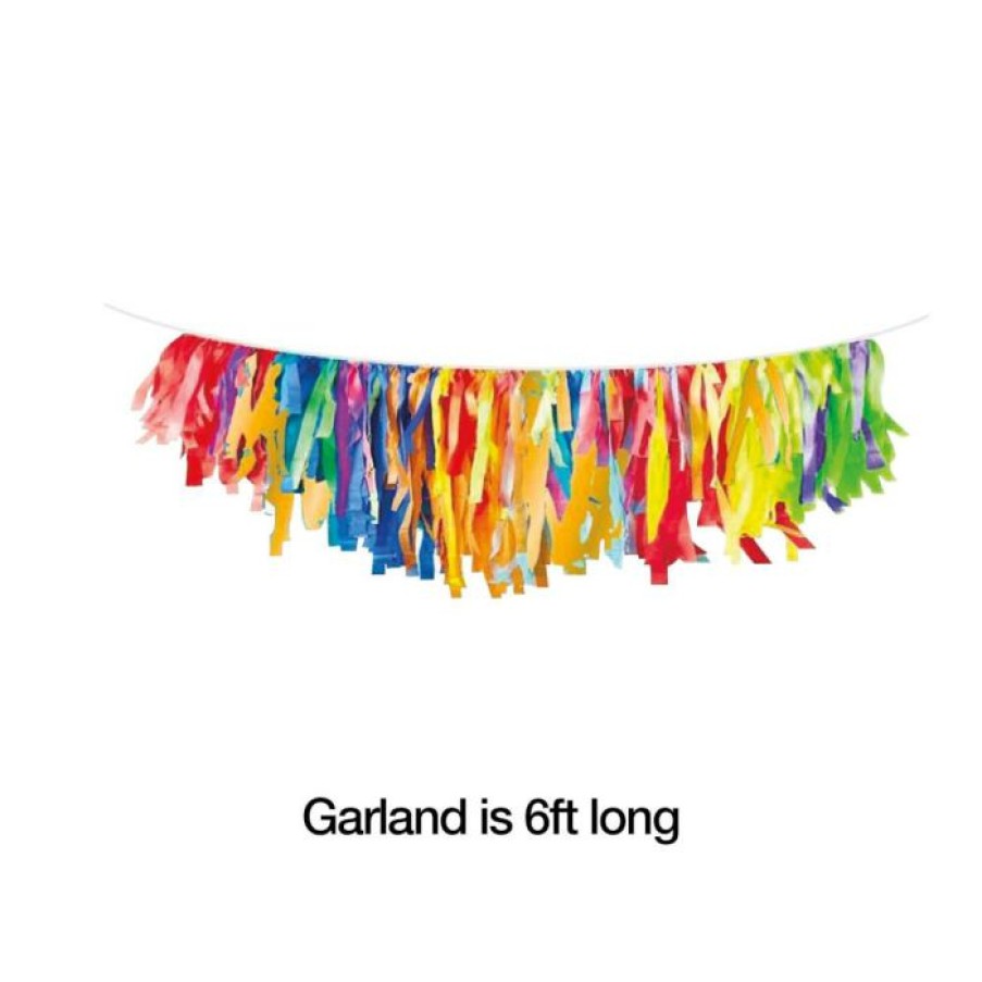 General Decorations * | Creative Converting Primary Colors Tissue Fringe Garland, 1Ct General Decorations