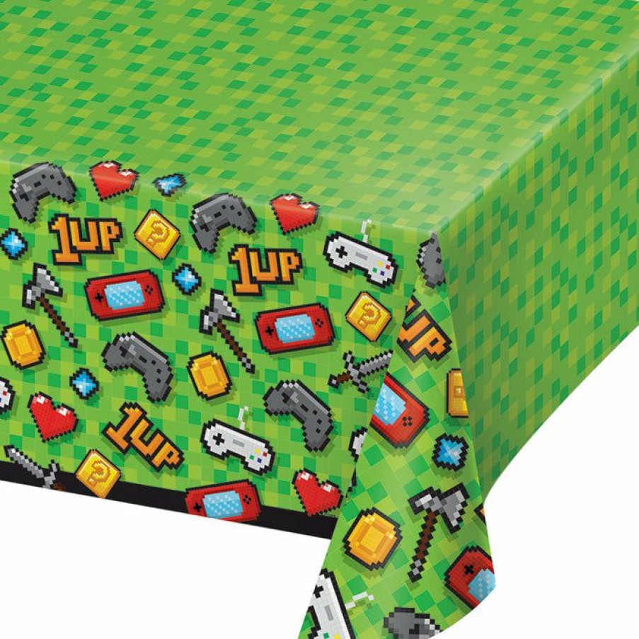 Birthdays * | Creative Converting Kids Birthday Party Themes Gaming Party Plastic Tablecover All Over Print, 54 X 102