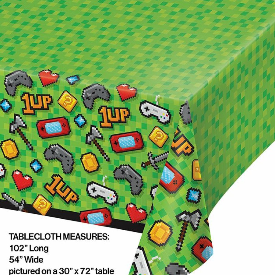 Birthdays * | Creative Converting Kids Birthday Party Themes Gaming Party Plastic Tablecover All Over Print, 54 X 102