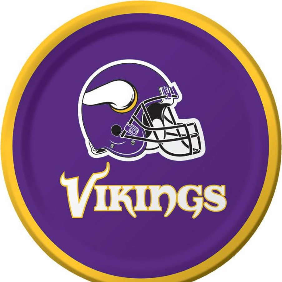 Sports * | Creative Converting Minnesota Vikings Dessert Plates, 8 Ct