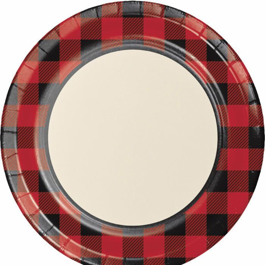 Themed Tableware * | Creative Converting Buffalo Plaid Paper Plates, 8 Ct