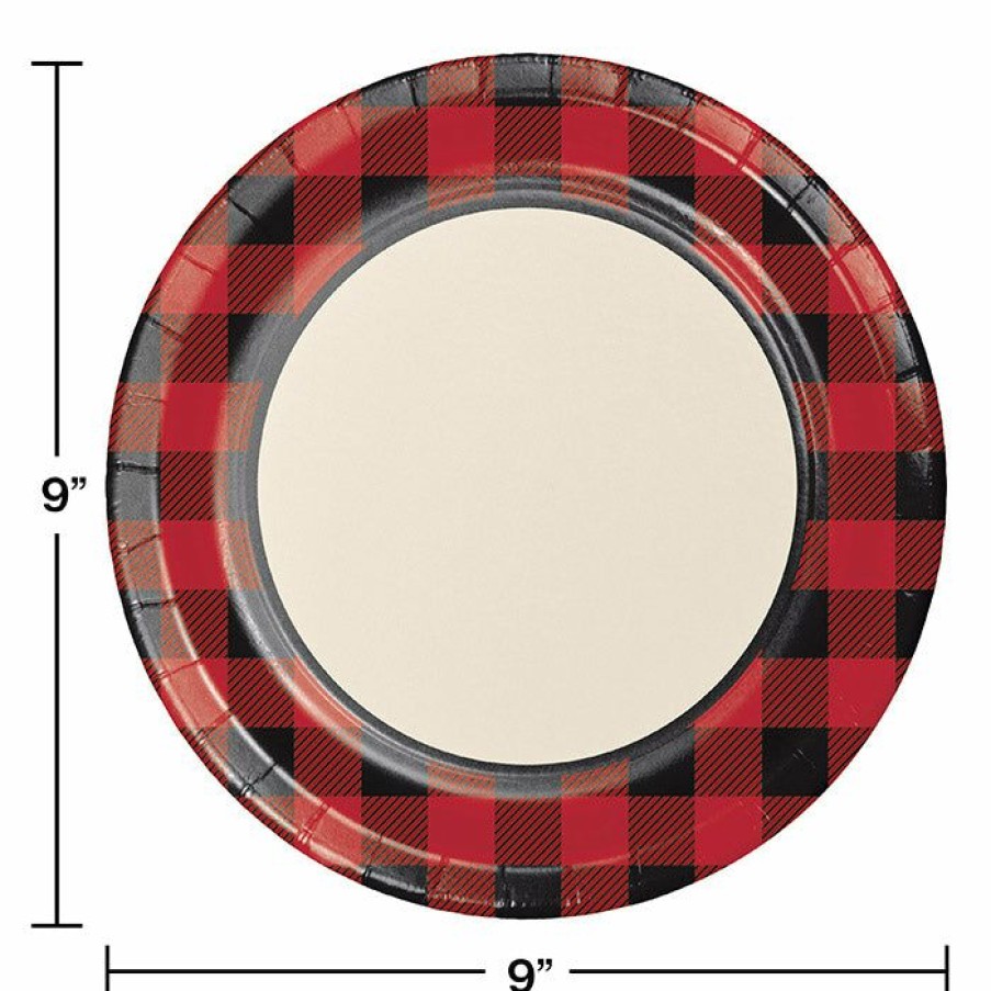 Themed Tableware * | Creative Converting Buffalo Plaid Paper Plates, 8 Ct