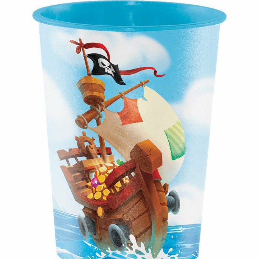 Birthdays * | Creative Converting Pirate Treasure Plastic Keepsake Cup 16 Oz.