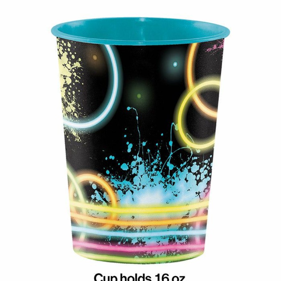 Birthdays * | Creative Converting Glow Party Plastic Keepsake Cup 16 Oz. Kids Birthday Party Themes