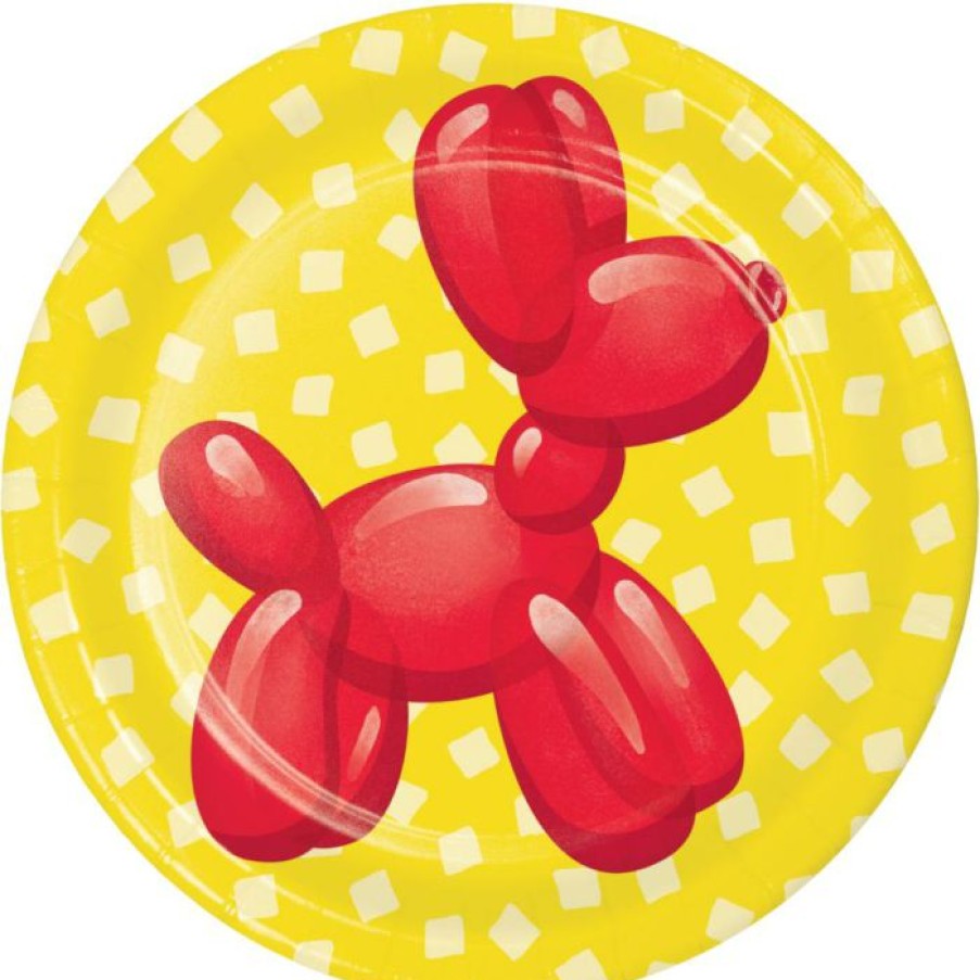 Birthdays * | Creative Converting Party Balloon Animals Dessert Plate, Assorted (8/Pkg)