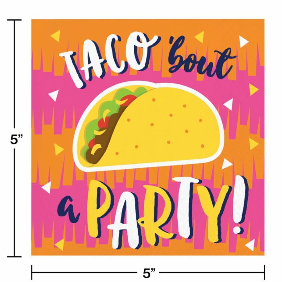 Holidays * | Creative Converting Cinco De Mayo And Fiesta Party Decorations Fiesta Fun Beverage Napkins, 16 Ct