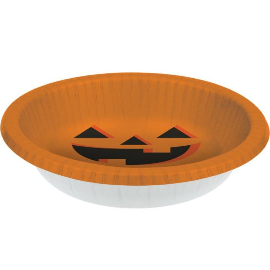 Holidays * | Creative Converting Halloween Party Supplies Halloween Pumpkin 20 Oz. Paper Bowl, 8 Ct