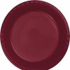 Solid Color Tableware * | Creative Converting Solid Color Tableware Burgundy Red Plastic Banquet Plates, 20 Ct