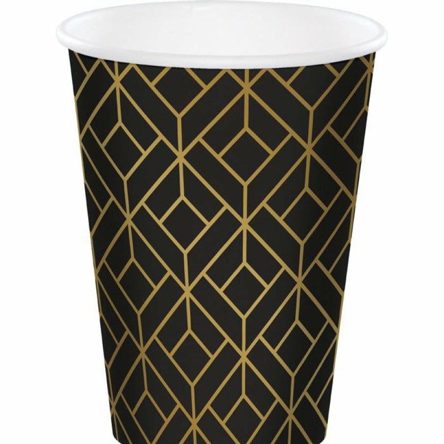 Themed Tableware * | Creative Converting Roaring 20S Paper Cups, Pack Of 8 Themed Tableware