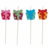 Birthdays * | Creative Converting Birthday Party Candles Present Shaped Pick Candles, 4 Ct