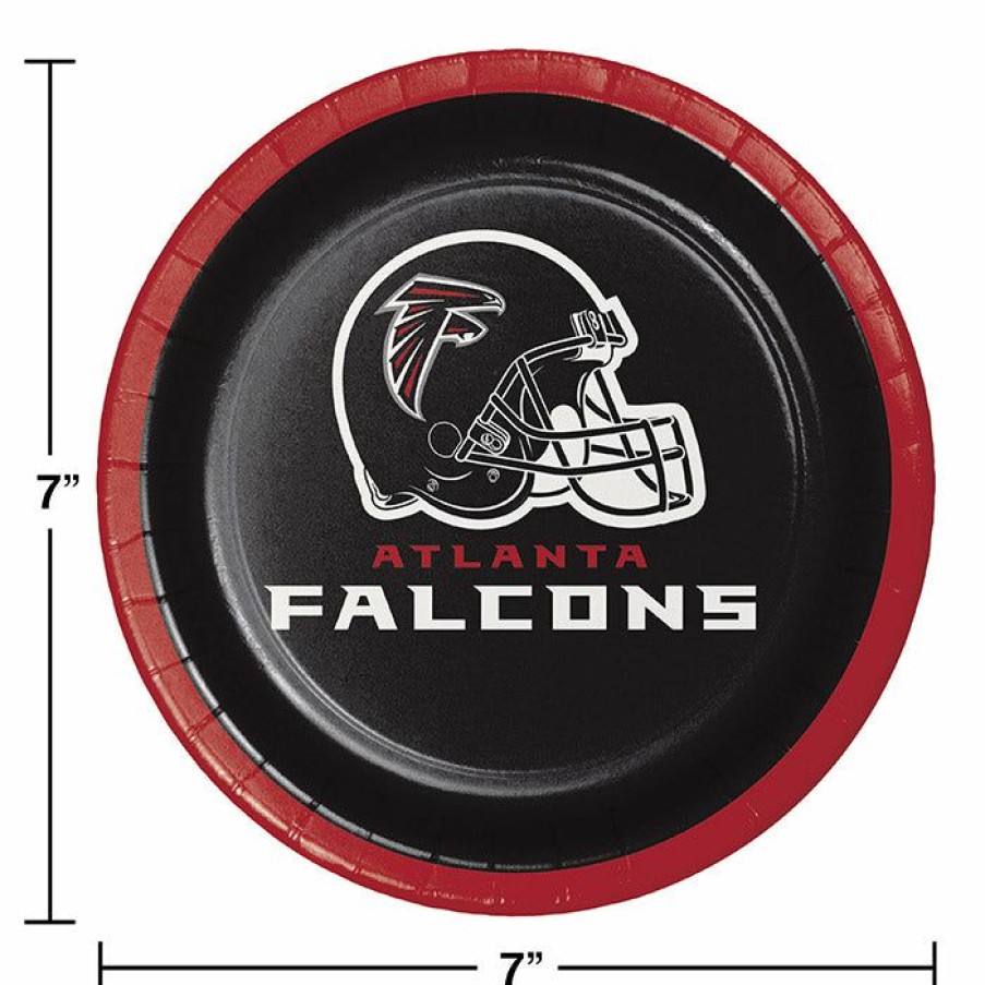 Sports * | Creative Converting Atlanta Falcons Dessert Plates, 8 Ct