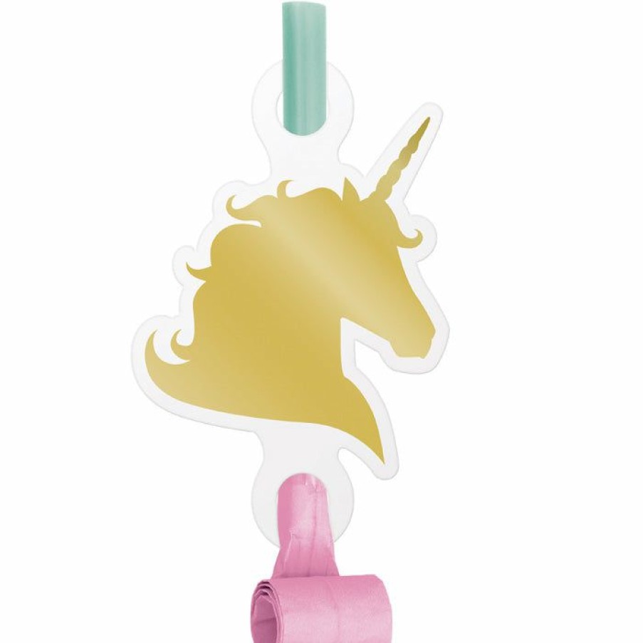 Birthdays * | Creative Converting Unicorn Sparkle Blowouts W/Med, Foil, 8 Ct Kids Birthday Party Themes