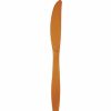 Solid Color Tableware * | Creative Converting Pumpkin Spice Orange Plastic Knives, 24 Ct