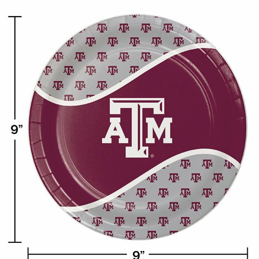 Sports * | Creative Converting Texas A And M University Paper Plates, 8 Ct