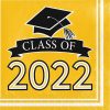 Graduation Party Supplies * | Creative Converting Yellow Class Of 2022 Luncheon Napkins, 36Ct Graduation Party Supplies