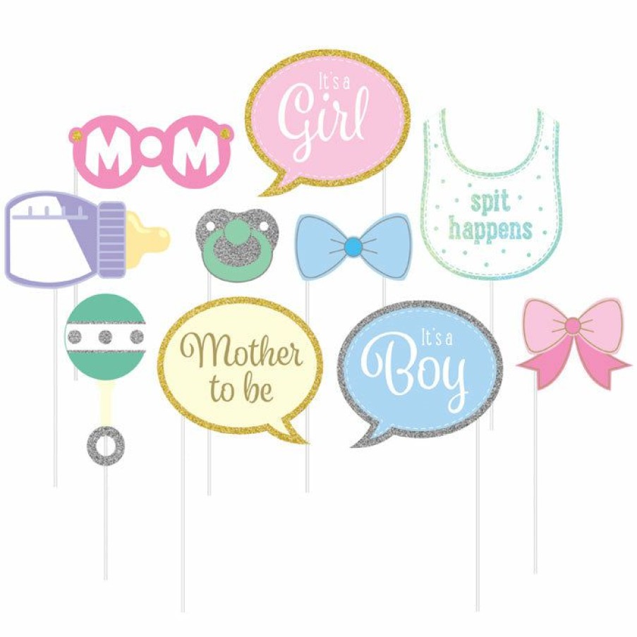 Baby Showers * | Creative Converting Baby Shower Photo Props (60/Case)