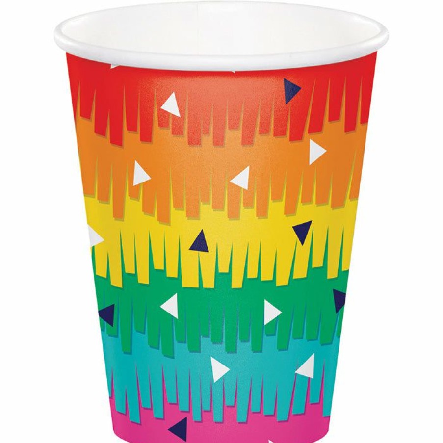 Holidays * | Creative Converting Fiesta Fun Hot/Cold Paper Cups 9 Oz., 8 Ct Cinco De Mayo And Fiesta Party Decorations